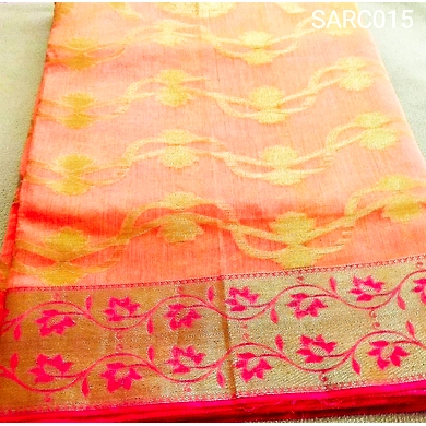 SARC015 Benarasi Resham Cotton Saree with Running Blouse-SARC015