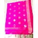 Fuchsia Color Cotton Silk Saree With Running Blouse-Fuchsia -2-sm