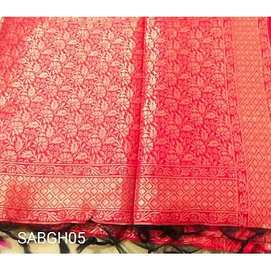 Black Color Bhagalpuri Ghicha Silk Saree with Running Blouse-SABGH05