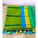Green Color Khadi Handloom Cotton Saree with Running Blouse-SAKC07-sm