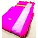 Fuschia Pink Khadi Handloom Cotton Saree With Running Blouse.-Fuschia Pink-1-sm