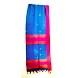Blue Color Khadi Handloom Cotton Saree With Running Blouse.-SAKC010-sm