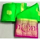 Green Raw Silk Saree With Running Blouse-Green-1-sm