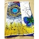 SABCM018 Grey Color Handwoven Hand Batik and Hand Painted Cotton Mulmul Saree With Running Blouse-SABCM018-sm