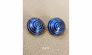 JE013 Meenakari Enamel Bronze Ear tops