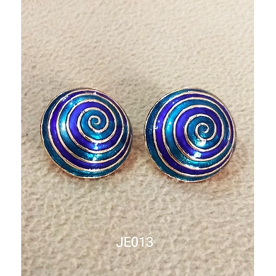 JE013 Meenakari Enamel Bronze Ear tops-JE013