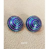 JE013 Meenakari Enamel Bronze Ear tops