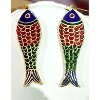 JE012 Meenakari Enamel Bronze Earrings