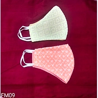 FM09 Cotton Lucknow Chikankari Face Masks