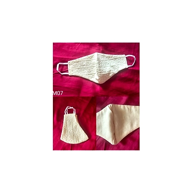 FM09 Cotton Lucknow Chikankari Face Masks-1