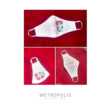 FM012 Cotton Embroidered Face Masks-2