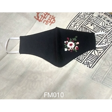 FM012 Cotton Embroidered Face Masks-3