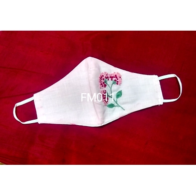 FM012 Cotton Embroidered Face Masks-4