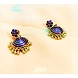 JE024 Meenakari Enamel Bronze Jhumka Earrings-4-sm