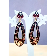 JE022 Meenakari Enamel Bronze Earrings