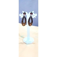 JE022 Meenakari Enamel Bronze Earrings