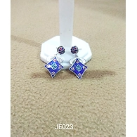 JE023 Meenakari Enamel Bronze Earrings