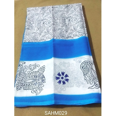 SAHMCM029 Cotton Mulmul-Hyderabadi Muslin Saree-SAHMCM029