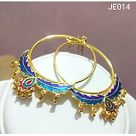 JE014 Meenakari Enamel Bronze earrings