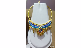 JE014 Meenakari Enamel Bronze earrings