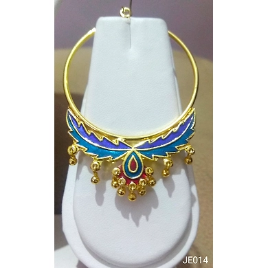 JE014 Meenakari Enamel Bronze earrings-JE014