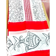 SAHMCM025 Cotton Mulmul-Hyderabadi Muslin Saree