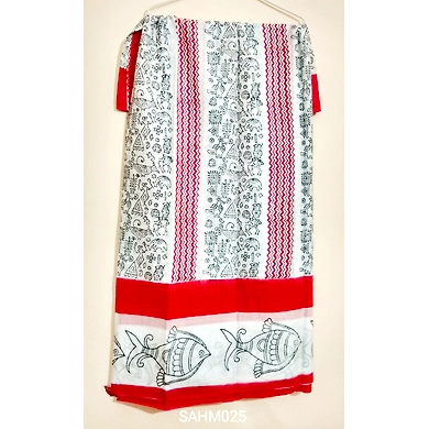SAHMCM025 Cotton Mulmul-Hyderabadi Muslin Saree-1