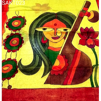 SAKT023 Yellow Color Resham Kota Saree-1