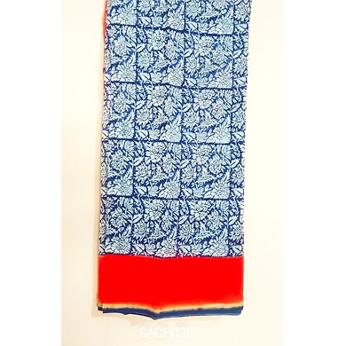 SACH030 Chanderi Silk Saree with Running Blouse Piece-SACH030