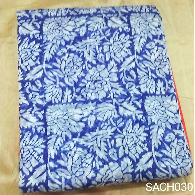 SACH030 Chanderi Silk Saree with Running Blouse Piece-3