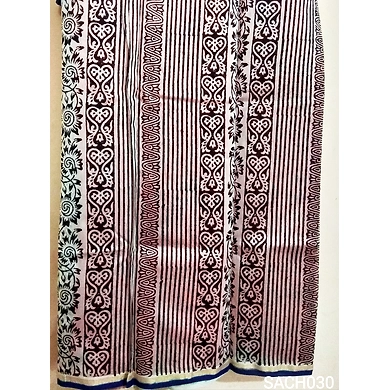 SACH030 Chanderi Silk Saree with Running Blouse Piece-2