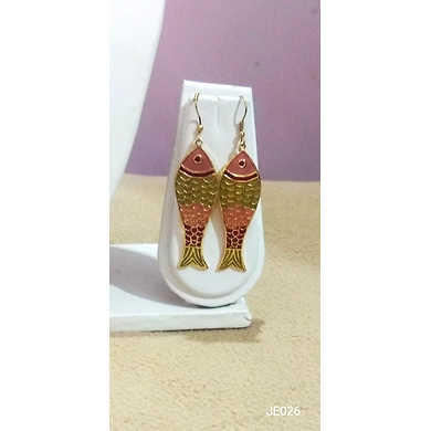 JE026 Meenakari Enamel Bronze Earrings-1