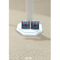 JE028 Meenakari Enamel Bronze Ear Tops