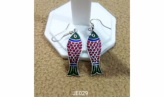 JE029 Meenakari Enamel Bronze Earrings