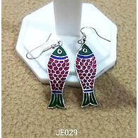 JE029 Meenakari Enamel Bronze Earrings