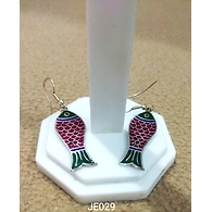 JE029 Meenakari Enamel Bronze Earrings