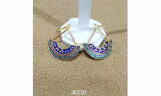 JE030 Meenakari Enamel Bronze Earrings