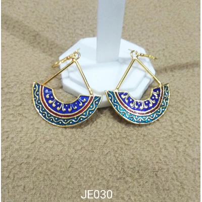 JE030 Meenakari Enamel Bronze Earrings