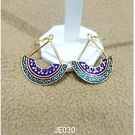 JE030 Meenakari Enamel Bronze Earrings