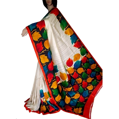SAMS039 Bengal Handloom Murshidabad Silk Saree With Running Blouse piece-BHMSWRBP