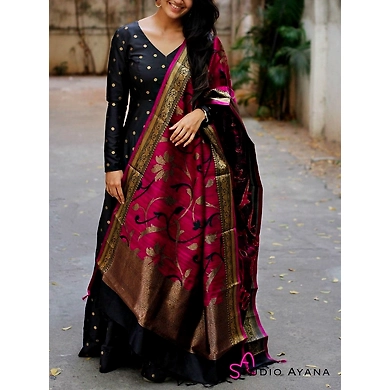 Anarkali suit with Dupatta-307129