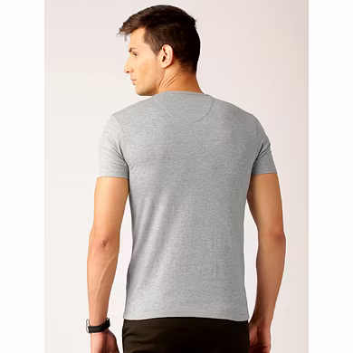 ETHER Grey Melange T-shirt-Grey-L-Cotton-1
