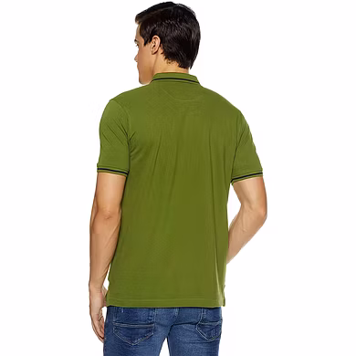 Men's T-shirt-Cotton-M-Green-2