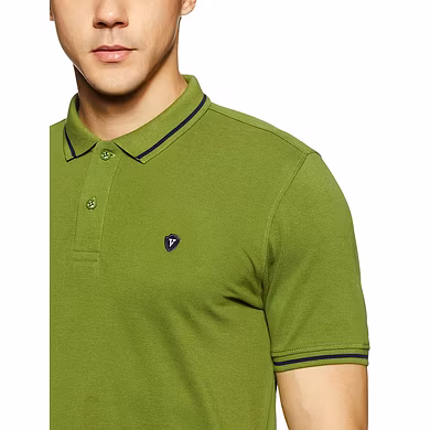 Men's T-shirt-Cotton-M-Green-3