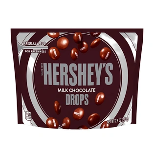 HERSHEY'S Milk Chocolate Drops Pouch, 7.6 oz