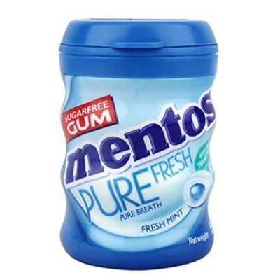 Mentos Pure Fresh Gum, Bottle, Fresh Mint Flavour, 56 g (28 Pieces)