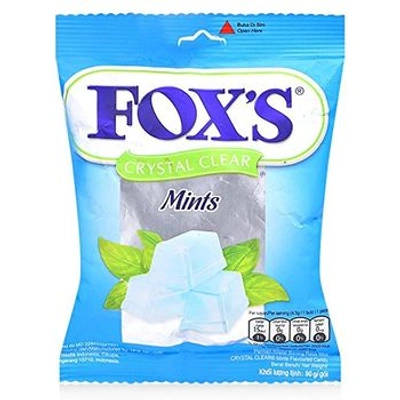 Nestle Fox's Crystal Clear Mints Candies, 90 Grams