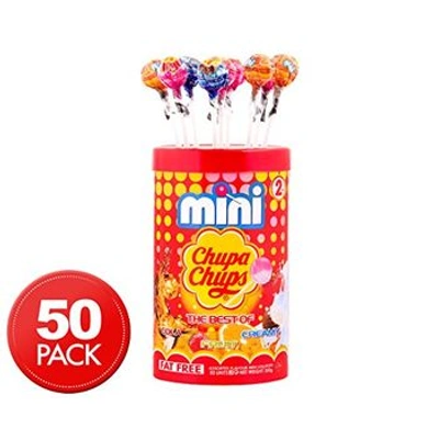 Chupa Chups Mini Assorted Mini Lollipops 50 Unit 300 Grams