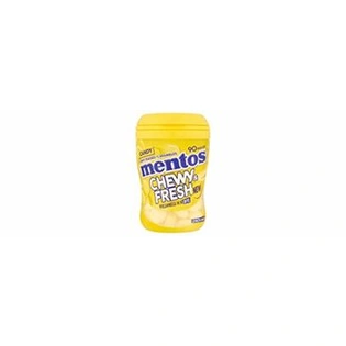 Mentos Chewy Dragees Caramelos Chewy Lemon Mint Flavour Candy 90 Pcs Bottle, 99g