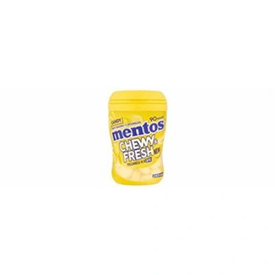 Mentos Chewy Dragees Caramelos Chewy Lemon Mint Flavour Candy 90 Pcs Bottle, 99g